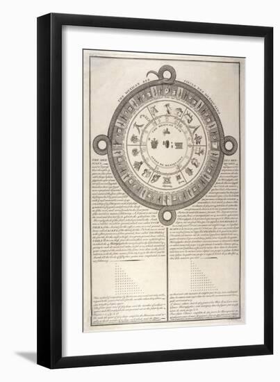Ancient Mexican Calendar-C. Du Bosc-Framed Art Print