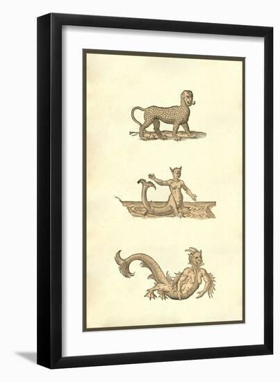 Ancient Monsters-Ulisse Aldrovandi-Framed Art Print