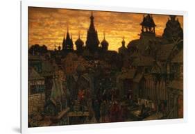 Ancient Moskow. Street in Kitay-Gorod in the 17 Century, 1900-Appolinari Mikhaylovich Vasnetsov-Framed Giclee Print