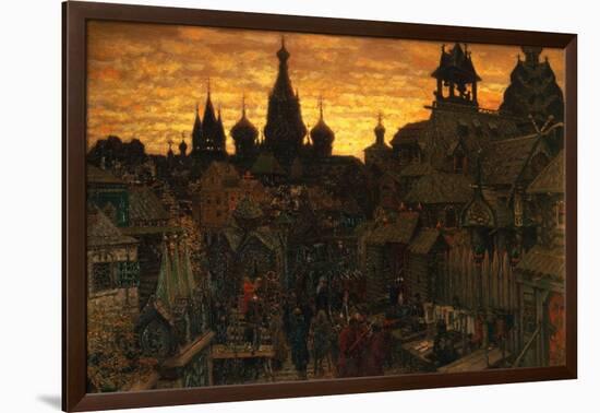 Ancient Moskow. Street in Kitay-Gorod in the 17 Century, 1900-Appolinari Mikhaylovich Vasnetsov-Framed Giclee Print