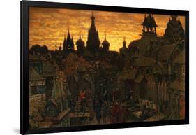 Ancient Moskow. Street in Kitay-Gorod in the 17 Century, 1900-Appolinari Mikhaylovich Vasnetsov-Framed Giclee Print