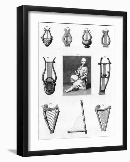 Ancient Musical Instruments-null-Framed Art Print