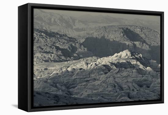 Ancient Nabatean city of Petra with rocky landscape, Wadi Musa, Petra, Jordan-null-Framed Stretched Canvas