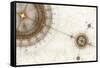 Ancient Nautical Chart, Grunge-Artida-Framed Stretched Canvas