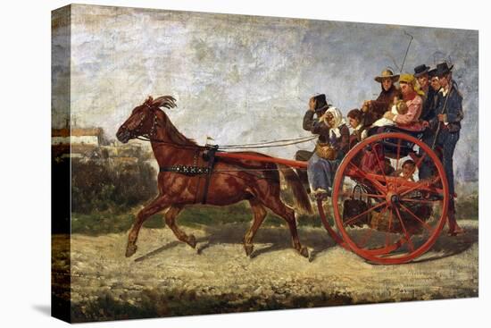 Ancient Neapolitan Horse Trap-Filippo Palizzi-Stretched Canvas