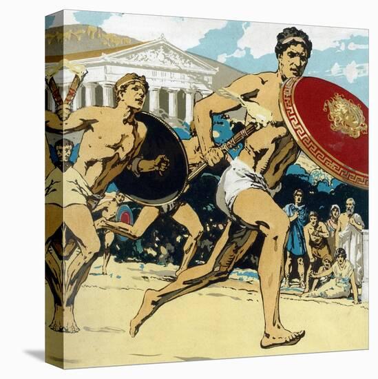 Ancient Olympic Games: the Relay Race, 1922-null-Stretched Canvas