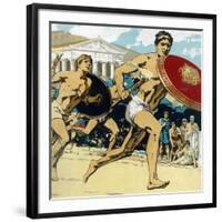 Ancient Olympic Games: the Relay Race, 1922-null-Framed Giclee Print