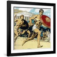 Ancient Olympic Games: the Relay Race, 1922-null-Framed Giclee Print