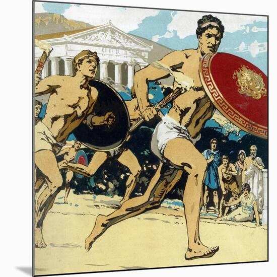 Ancient Olympic Games: the Relay Race, 1922-null-Mounted Giclee Print