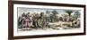 Ancient Orient: A Persian king and his entourage hunting,-Heinrich Leutemann-Framed Giclee Print