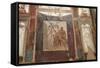Ancient Painted Roman Fresco in Herculaneum, UNESCO World Heritage Site, Campania, Italy, Europe-Martin Child-Framed Stretched Canvas