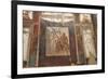 Ancient Painted Roman Fresco in Herculaneum, UNESCO World Heritage Site, Campania, Italy, Europe-Martin Child-Framed Photographic Print