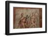 Ancient Painted Roman Fresco in Herculaneum, UNESCO World Heritage Site, Campania, Italy, Europe-Martin Child-Framed Photographic Print