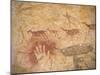 Ancient Paintings in Cave of the Hands, Santa Cruz Province, Patagonia, Argentina-Lin Alder-Mounted Photographic Print