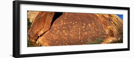 Ancient Petroglyphs at Newspaper Rock Utah USA-null-Framed Photographic Print