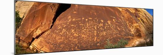 Ancient Petroglyphs at Newspaper Rock Utah USA-null-Mounted Photographic Print