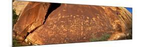 Ancient Petroglyphs at Newspaper Rock Utah USA-null-Mounted Photographic Print