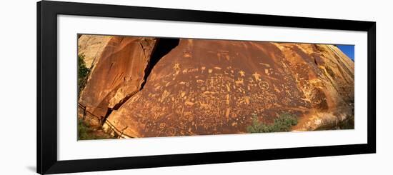 Ancient Petroglyphs at Newspaper Rock Utah USA-null-Framed Photographic Print