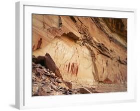 Ancient Pictographs in Horseshoe Canyon, Canyonlands National Park, Utah, USA-Scott T. Smith-Framed Photographic Print