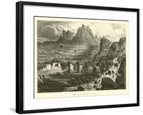 Ancient Quarries and Tampu of Ollantay-Édouard Riou-Framed Giclee Print