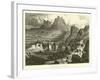 Ancient Quarries and Tampu of Ollantay-Édouard Riou-Framed Giclee Print