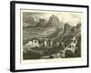 Ancient Quarries and Tampu of Ollantay-Édouard Riou-Framed Giclee Print