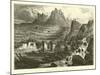 Ancient Quarries and Tampu of Ollantay-Édouard Riou-Mounted Giclee Print