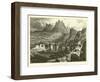 Ancient Quarries and Tampu of Ollantay-Édouard Riou-Framed Giclee Print