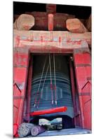 Ancient Red Bronze Bell Tower Red Hammer, Beijing, China-William Perry-Mounted Premium Photographic Print