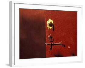 Ancient Red Gate of Forbidden City, Beijing, China-Keren Su-Framed Photographic Print