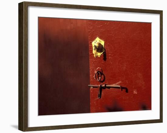 Ancient Red Gate of Forbidden City, Beijing, China-Keren Su-Framed Photographic Print