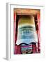 Ancient Red Large Bronze Bell Tower, Beijing, China-William Perry-Framed Photographic Print