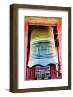 Ancient Red Large Bronze Bell Tower, Beijing, China-William Perry-Framed Photographic Print