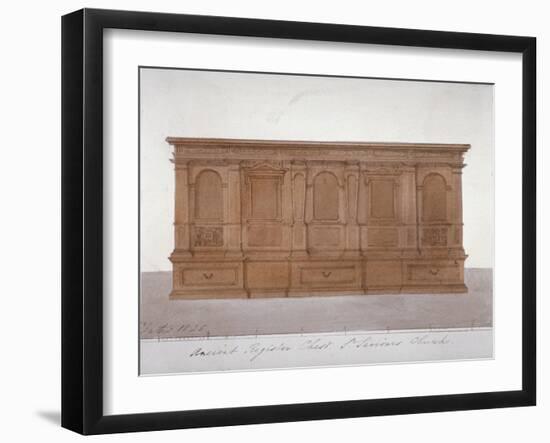 Ancient Register Chest from Southwark Cathedral, London, 1825-G Yates-Framed Giclee Print