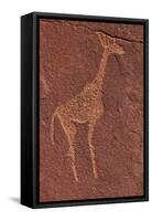 Ancient Rock Etchings, Twyfelfontein, Damaraland, Namibia-David Wall-Framed Stretched Canvas