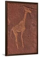 Ancient Rock Etchings, Twyfelfontein, Damaraland, Namibia-David Wall-Framed Photographic Print