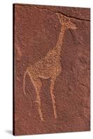 Ancient Rock Etchings, Twyfelfontein, Damaraland, Namibia-David Wall-Stretched Canvas