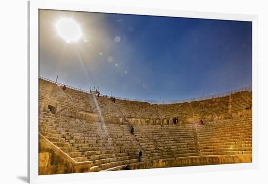 Ancient Roman Amphitheater, Jerash, Jordan.-William Perry-Framed Photographic Print