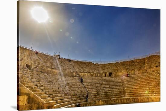 Ancient Roman Amphitheater, Jerash, Jordan.-William Perry-Stretched Canvas