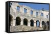 Ancient Roman Amphitheater Pula-accept-Framed Stretched Canvas