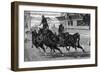 Ancient Roman Charioteer Driving Four Horses-null-Framed Art Print