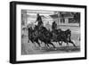 Ancient Roman Charioteer Driving Four Horses-null-Framed Art Print