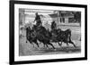 Ancient Roman Charioteer Driving Four Horses-null-Framed Premium Giclee Print