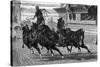 Ancient Roman Charioteer Driving Four Horses-null-Stretched Canvas