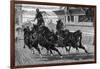 Ancient Roman Charioteer Driving Four Horses-null-Framed Art Print