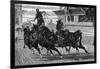 Ancient Roman Charioteer Driving Four Horses-null-Framed Art Print