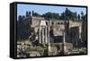 Ancient Roman Forum and the Three Columns of Temple of Castor and Pollux, Rome, Lazio, Italy-James Emmerson-Framed Stretched Canvas