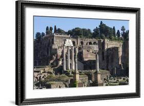 Ancient Roman Forum and the Three Columns of Temple of Castor and Pollux, Rome, Lazio, Italy-James Emmerson-Framed Photographic Print