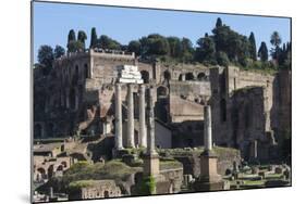 Ancient Roman Forum and the Three Columns of Temple of Castor and Pollux, Rome, Lazio, Italy-James Emmerson-Mounted Photographic Print