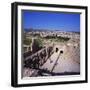 Ancient Roman Oval Forum, Jerash, Decapolis, Jordan-Christopher Rennie-Framed Photographic Print